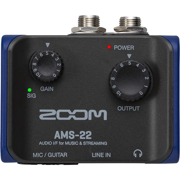 Zoom | AMS-22 | USB-C Streaming Audio Interface | Bus Powered | 2-in / 2-out
