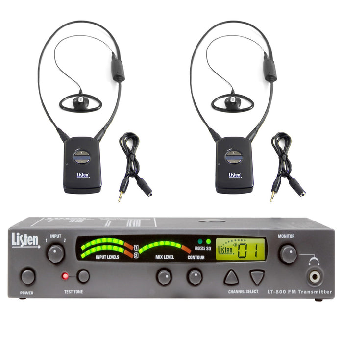 LISTEN Tech | LT800 & LR4200 Pack | 1:2 Hearing Augmentation Systems | 150MHZ | Transmitter & 2x Receiver Pack