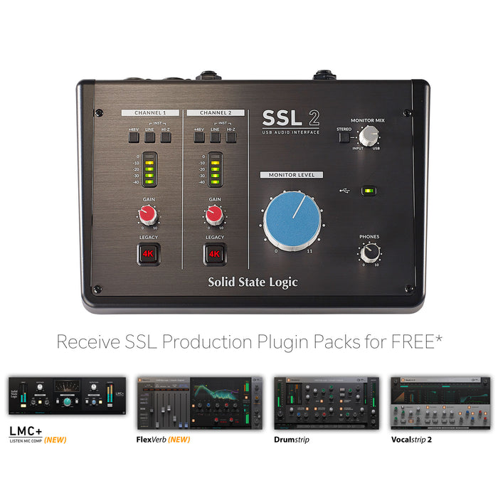 Solid State Logic | SSL 2 | w/ Legacy 4K | 2 In 2 Out USB Audio Interface