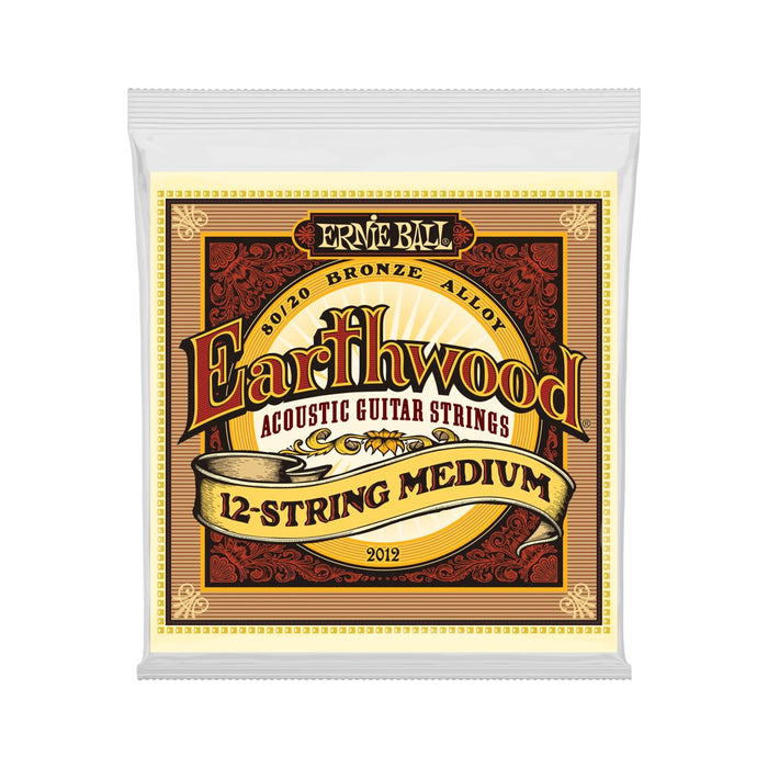 Ernie Ball | Earthwood | 80/20 Bronze | ACOUSTIC Guitar 12 Strings | Medium | 11-28 | P02012