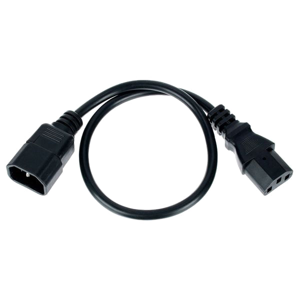 IEC Power Extension Cable | Male (C14) to Female (C13) | for Warwick Rockboard MOD & Feedthrough Mounts | 0.5M