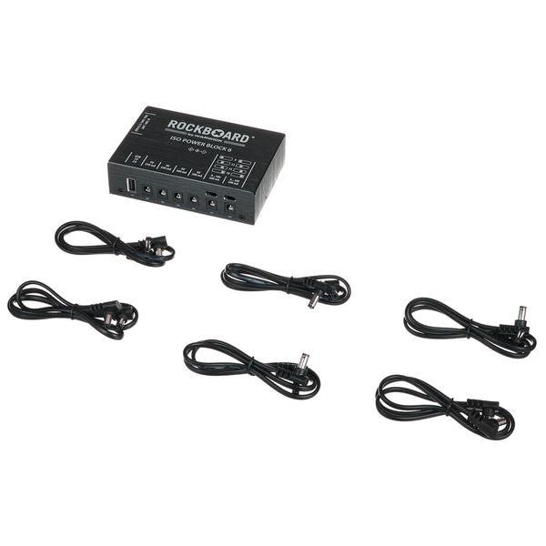 Rockboard | ISO Power Blocks IEC V6 | High Current 6-Output Pedal Power Supply