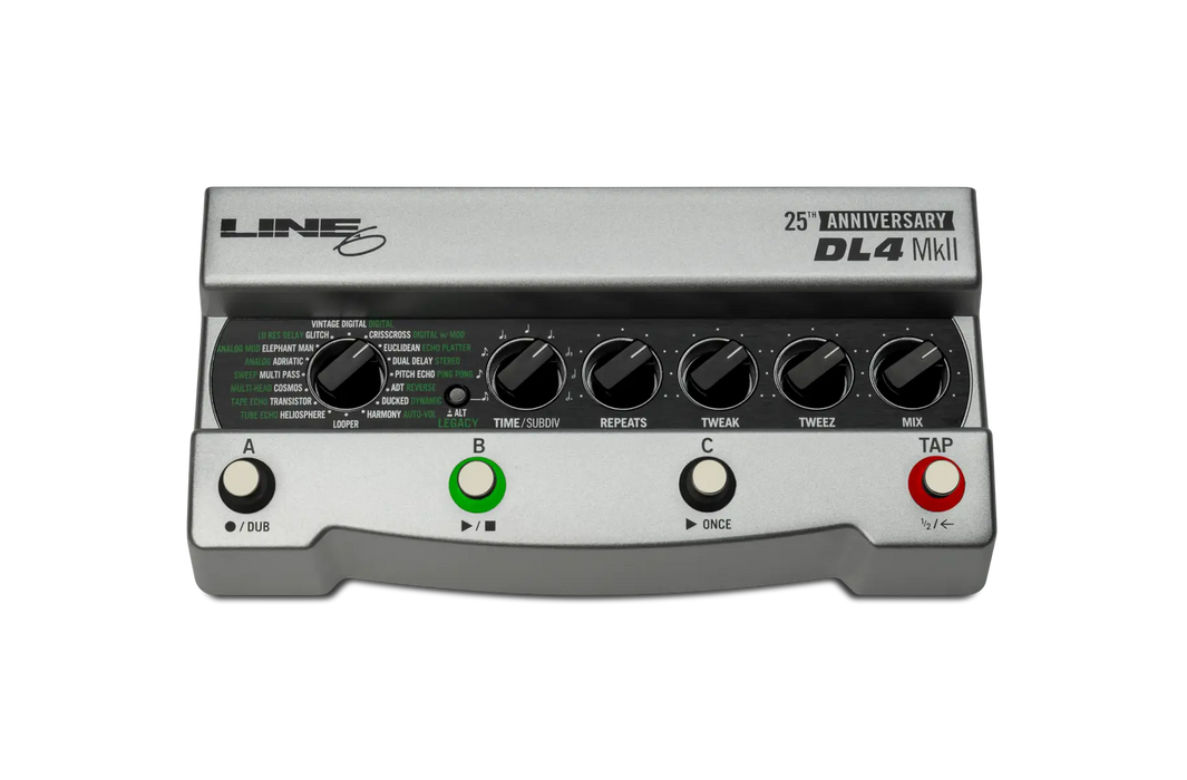 Line 6 | DL4 MK2 | 25th Anniversary Silver Limited Edition | Advanced Delay Modeller