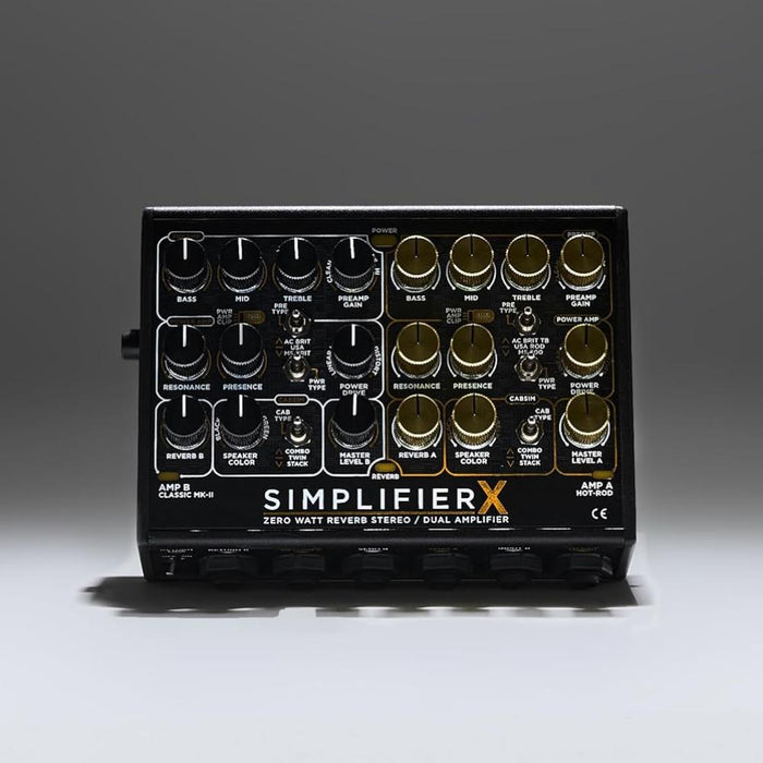 DSM & Humboldt | SIMPLIFIER X | Dual Channel Zero-Watt Stereo Amp | w/ Built-In Reverb & External Footswitch