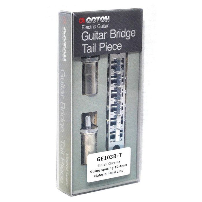 Gotoh GE103BT Tune-O-Matic Electric Guitar Bridge (Nashville) in Chrome Finish