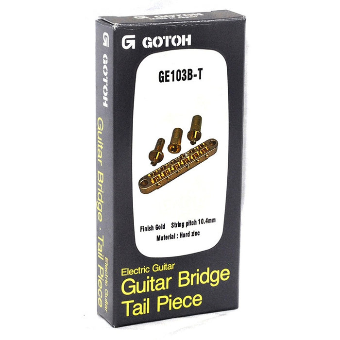 Gotoh GE103BT Tune-O-Matic Electric Guitar Bridge (Nashville) in Gold Finish