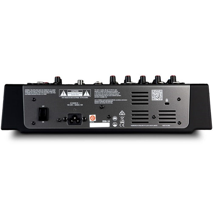 Allen & Heath | ZEDi-10 | 10Ch Hybrid Compact Mixer w/ 4x4 USB Interface