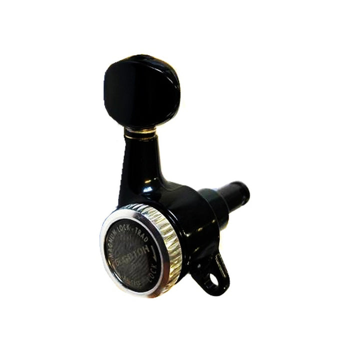 Gotoh Magnum Lock Traditional Series Electric Guitar Tuning Machines in Black Finish (6-inline)
