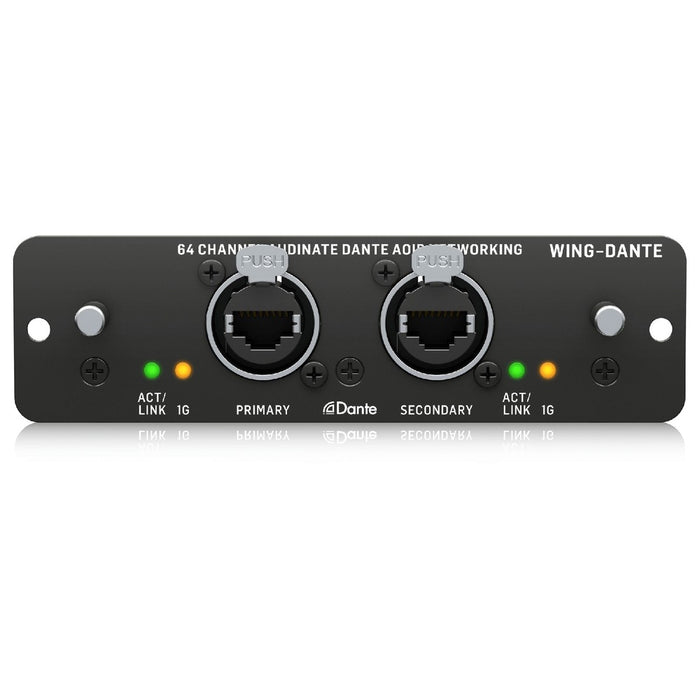 Behringer WING Dante Expansion Card for 64x64 Audinate Dante AoIP Networking