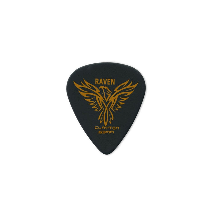 Clayton Black Raven Standard Guitar Picks (0.63mm) - 12pk