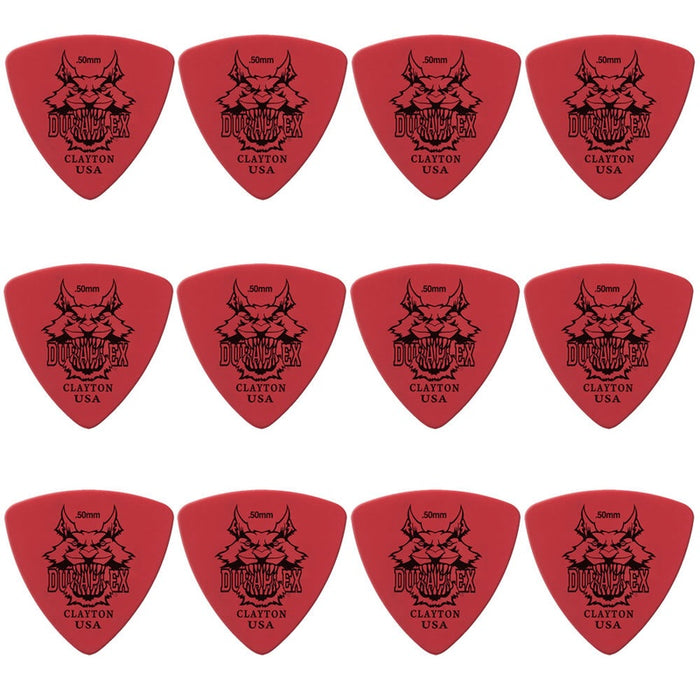 Clayton Duraplex Rounded Triangle Guitar Picks (0.50mm) - 12pk