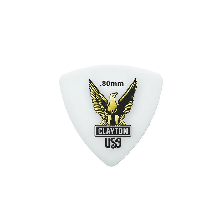 Clayton Acetal Eagle Rounded Triangle Guitar Picks (0.80mm) - 12pk