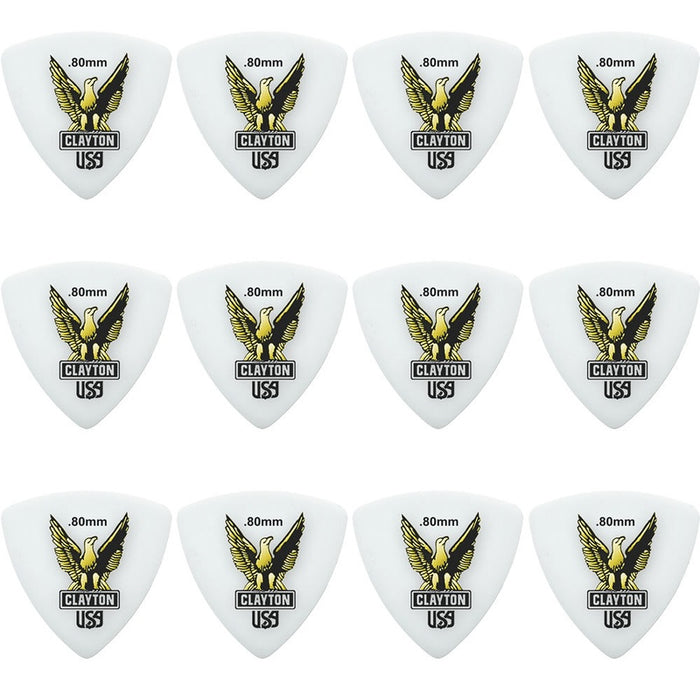 Clayton Acetal Eagle Rounded Triangle Guitar Picks (0.80mm) - 12pk