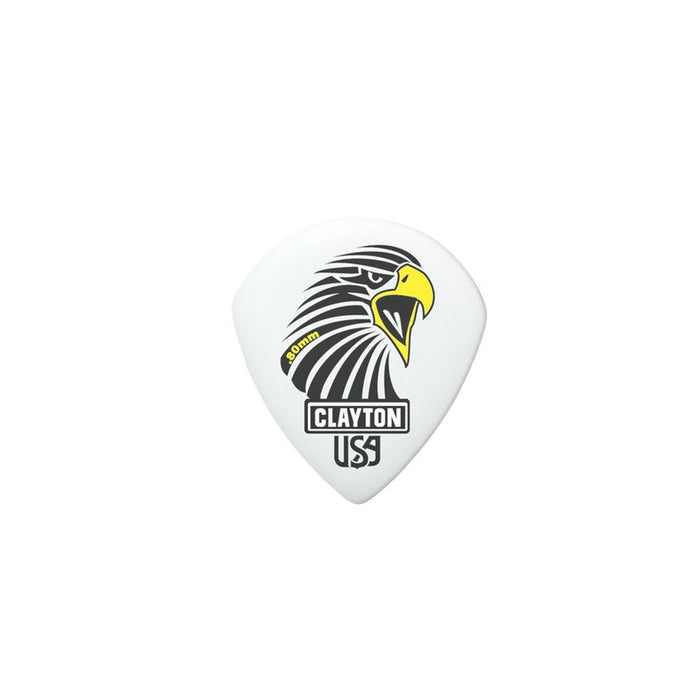 Clayton Acetal Eagle Sharp Teardrop Guitar Picks (0.80mm) - 12pk