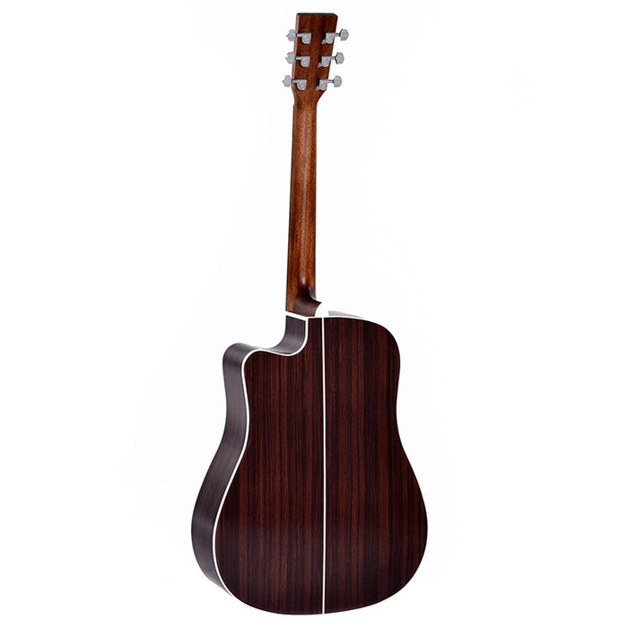 Sigma - DTC-1E-SB Acoustic Guitar w/ Solid Spruce Top Cutaway & Pickup - Sunburst
