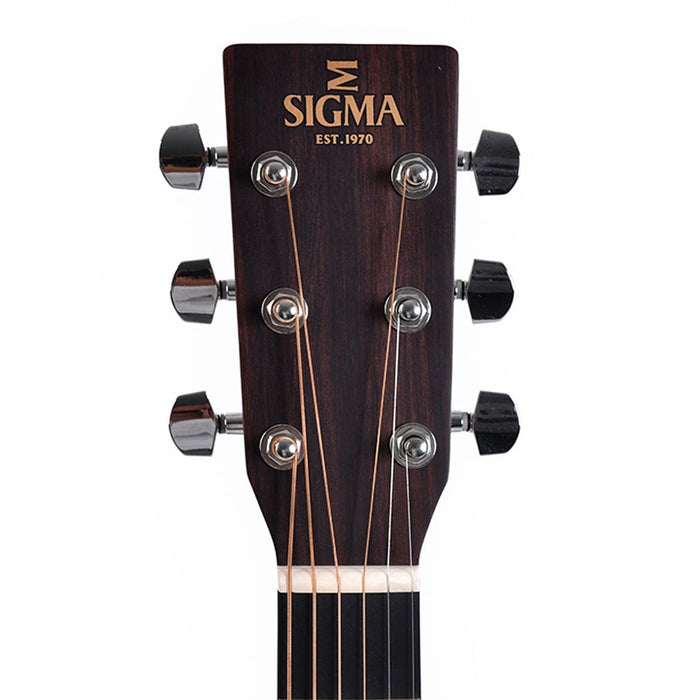 Sigma - DTC-1E-SB Acoustic Guitar w/ Solid Spruce Top Cutaway & Pickup - Sunburst
