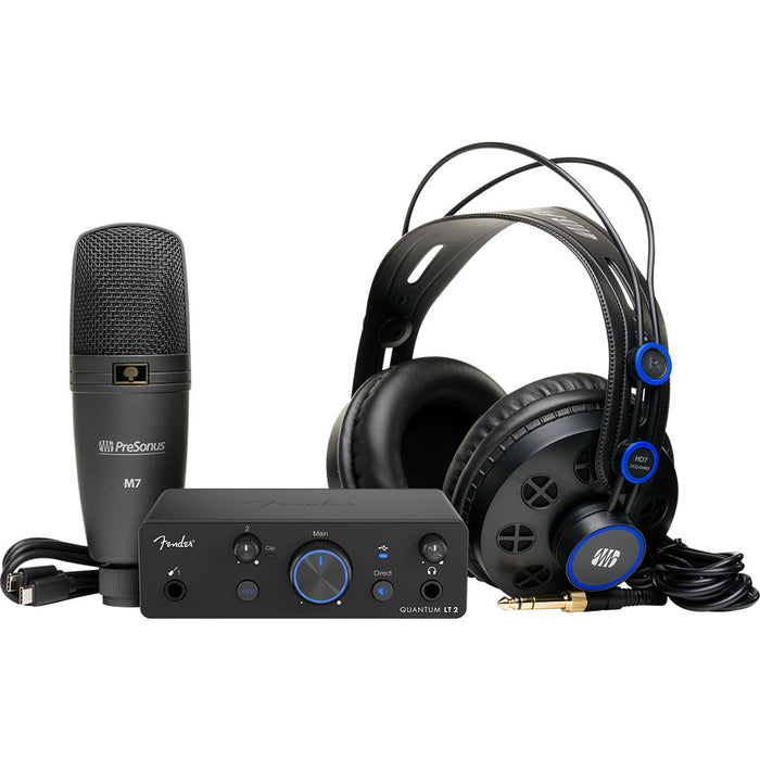 Fender | Quantum LT2 Creator Bundle | w/ LT2 Interface, HD7 Headphones & M7 Microphone