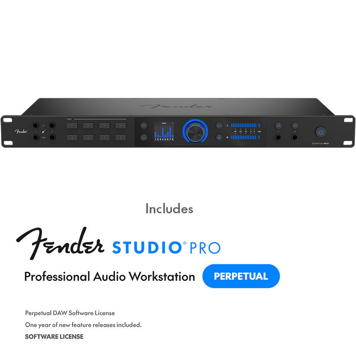 Fender | Quantum HD8 | 26x30 32 bit / 192 kHz USB-C Audio Interface | Incl. Fender Studio Pro 8 (Perpetual)