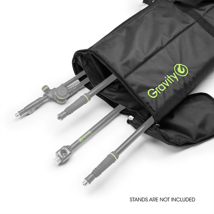 Gravity | BGMSPB4B | Transport Bag | for 4x Microphone Stands | w/ Base Plate Holder