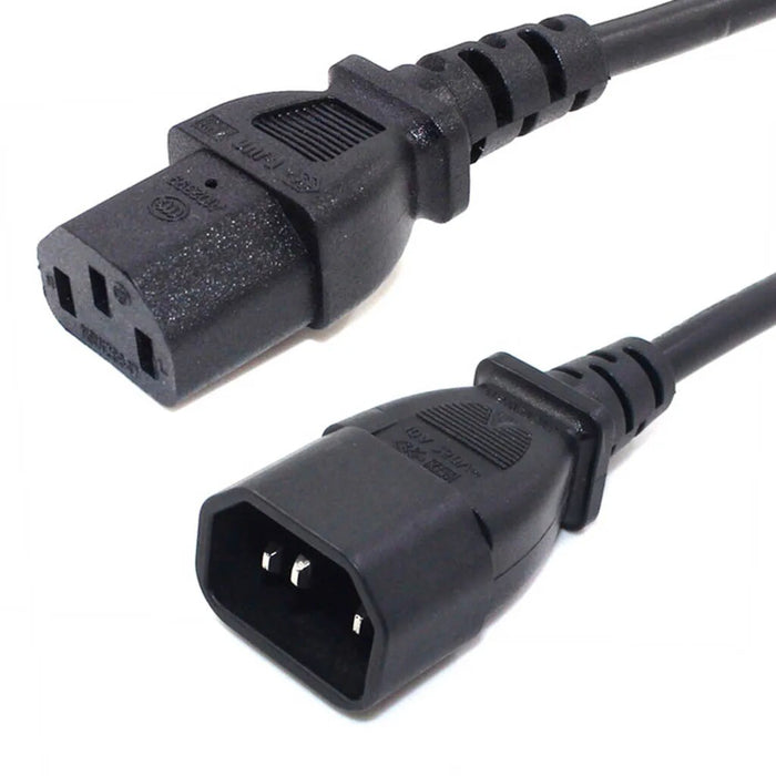 IEC Power Extension Cable | Male (C14) to Female (C13) | for Warwick Rockboard MOD & Feedthrough Mounts | 0.5M