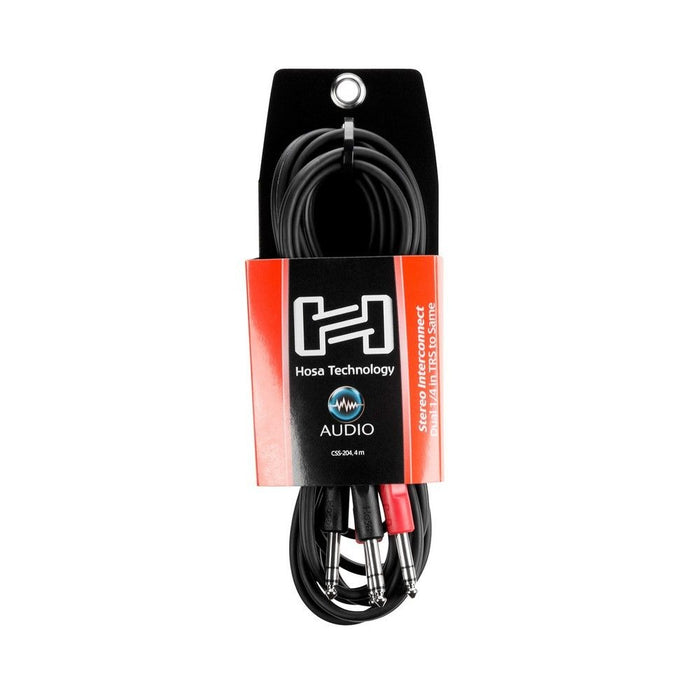 Hosa CSS-204 Dual 1/4" TRS to Same Stereo Interconnect Cable (4m)