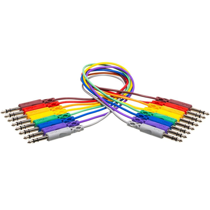 Hosa CSS-830 1/4" TRS to Same Balanced Patch Cables (8-Pack 1ft)