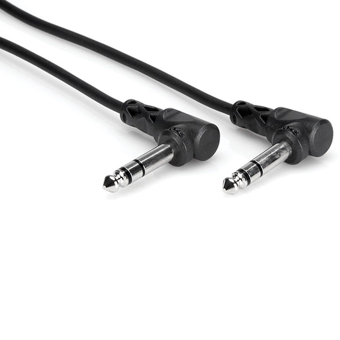 Hosa CSS103RR Right-Angle 1/4" TRS to Same Balanced Interconnect Cable (3ft)