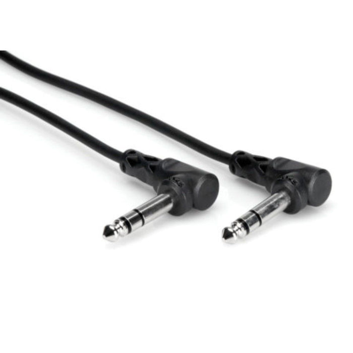 Hosa CSS105RR Right-Angle 1/4" TRS to Same Balanced Interconnect Cable (5ft)