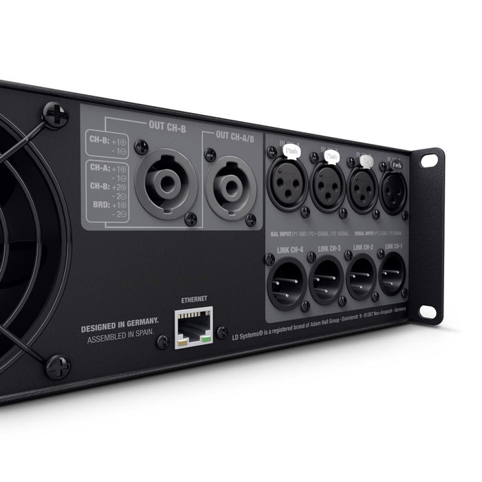 LD Systems | 4-Channel DSP | Power Amplifier with Dante