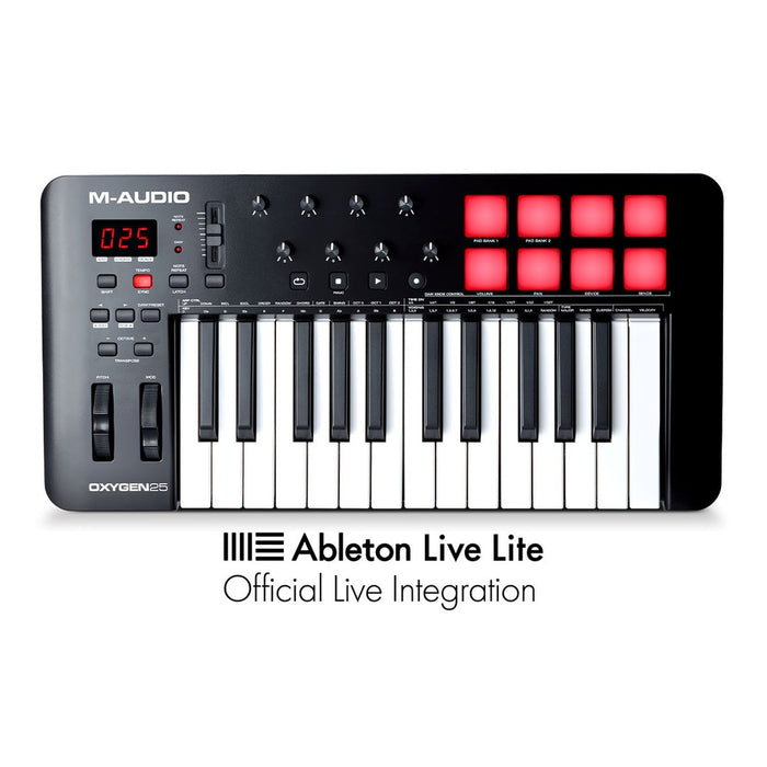 M-Audio Oxygen 25 MKV USB MIDI Controller 25-Key w/ Smart Controls & Auto-Mapping