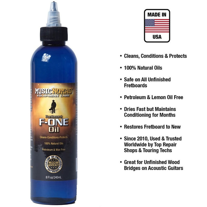 Music Nomad "F-ONE Oil" Fretboard Cleaner & Conditioner - 240ml