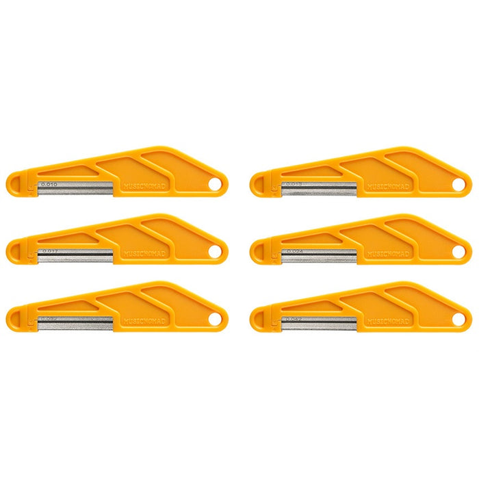 Music Nomad Electric Guitar Diamond Coated Nut File Set - Super Light Strings (6-Pce)