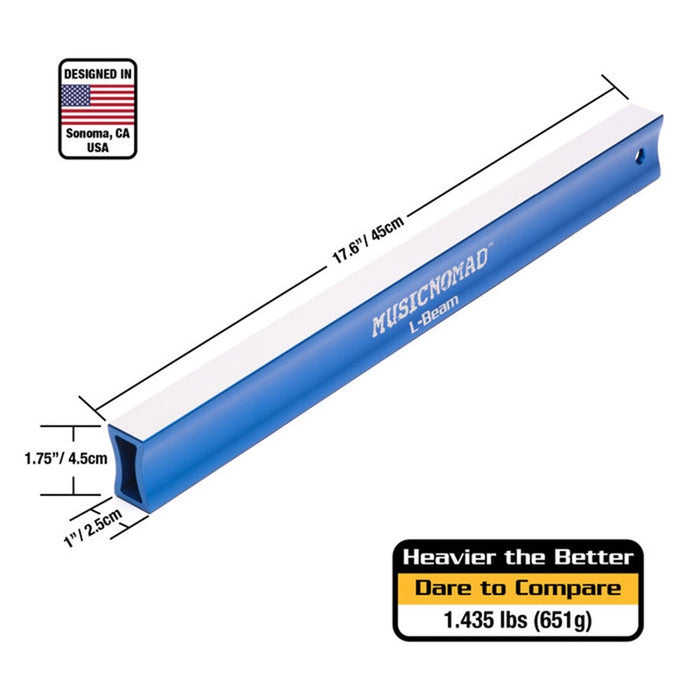 Music Nomad "Fret Leveler" Leveling (L-Beam) 17.6" (45cm) for Acoustic and Electric Guitars