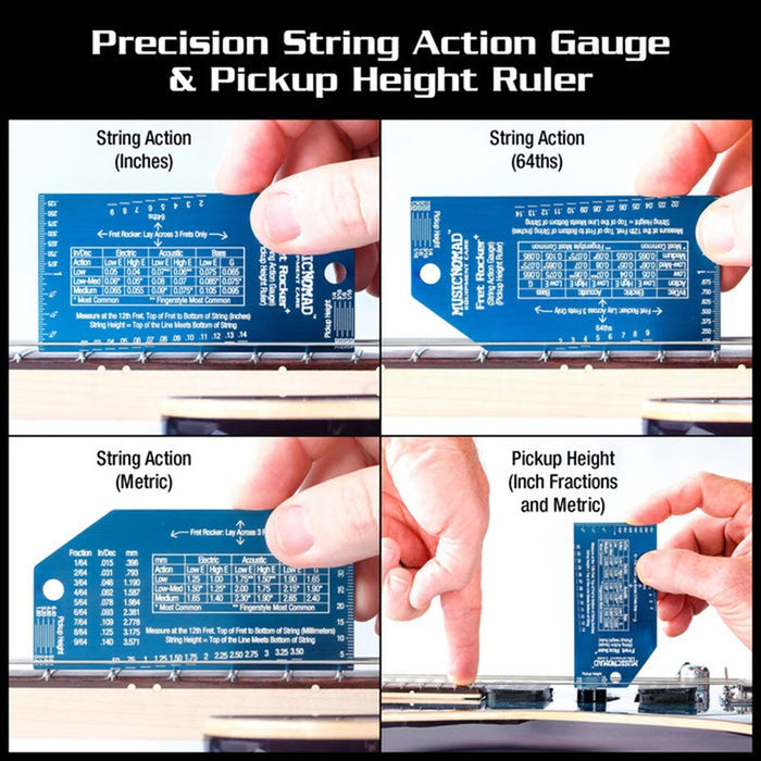 Music Nomad Fret Rocker+ with String Action Gauge/Pickup Ruler
