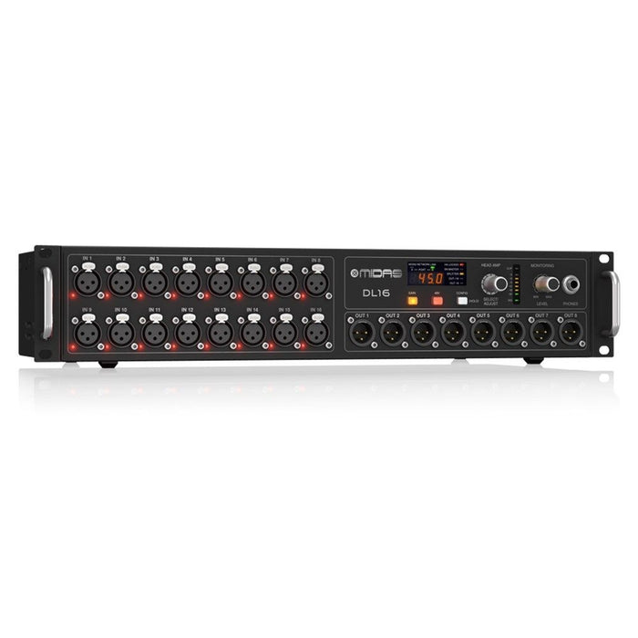 Midas DL16 16-In/8-Out Stage Box w/ 16x Midas Mic Pres, Ultranet & ADAT Interfaces