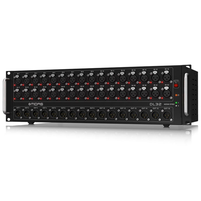 Midas DL32 32-In/16-Out Stage Box w/ 32x Midas Mic Pres, Ultranet & ADAT Interfaces