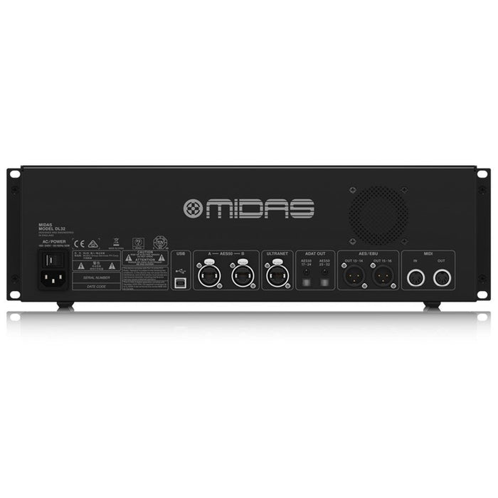 Midas DL32 32-In/16-Out Stage Box w/ 32x Midas Mic Pres, Ultranet & ADAT Interfaces