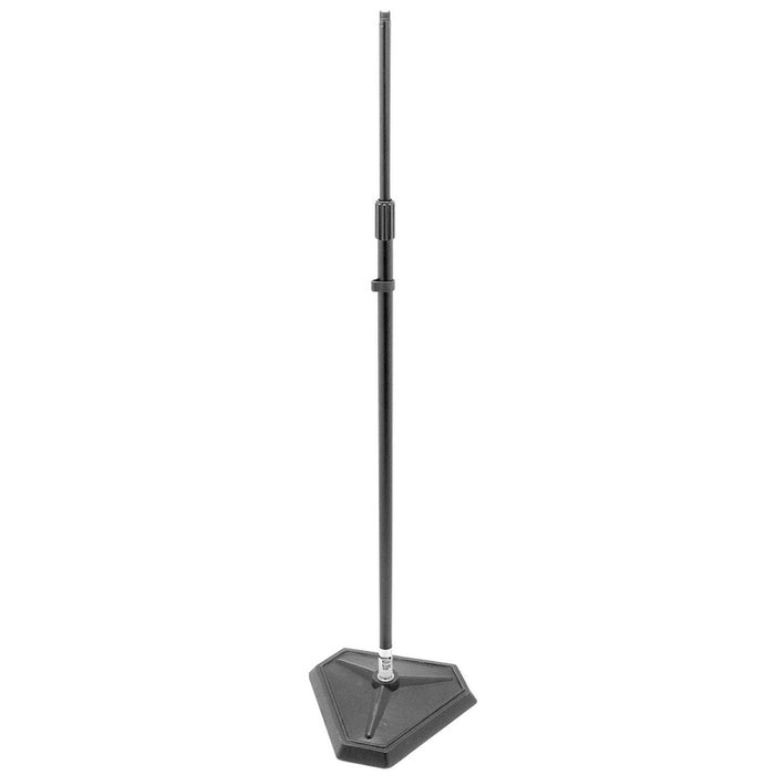 On Stage Quarter Turn Threadless Straight Mic Stand with Weighted Hex-Base