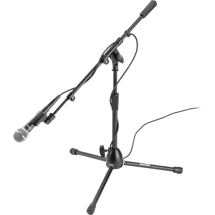 On Stage Production-Grade Heavy-Duty Kick Drum Mic Stand with Tripod Base
