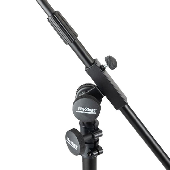 On Stage Tripod Studio Mic Boom with 7" Mini Boom Extension & Casters