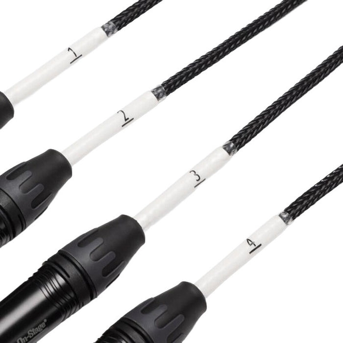 On Stage Production Grade 4-Channel Signal Snake Cable (4 x XLR Male - RJ45)