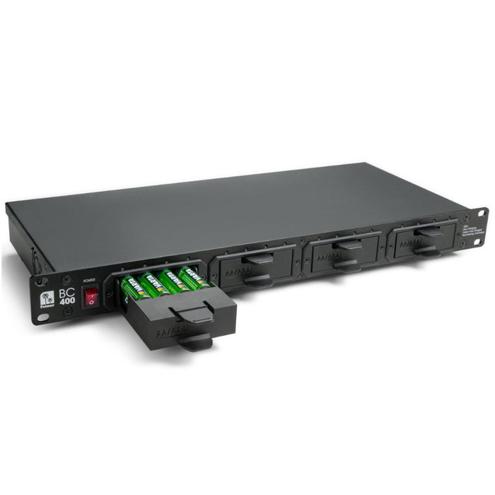 Palmer | PBC400AA | 16x AA & AAA Battery Charing Station | 19 inch Rack Mount Unit