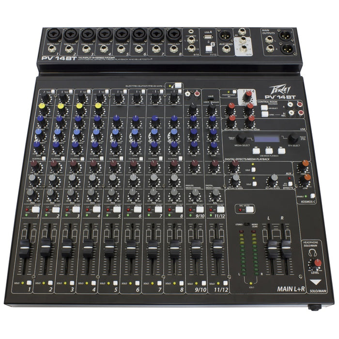 Peavey PV Series "PV-14BT" Compact 14-Channel Mixer with Bluetooth