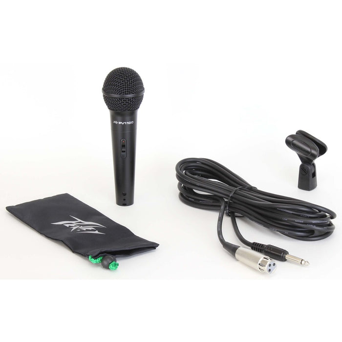 Peavey PVi100 Dynamic Cardioid Microphone in Black with XLR-QTR Cable