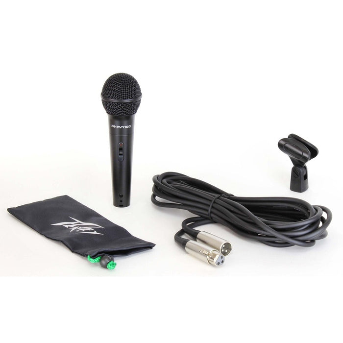 Peavey PVi100 Dynamic Cardioid Microphone in Black with XLR-XLR Cable