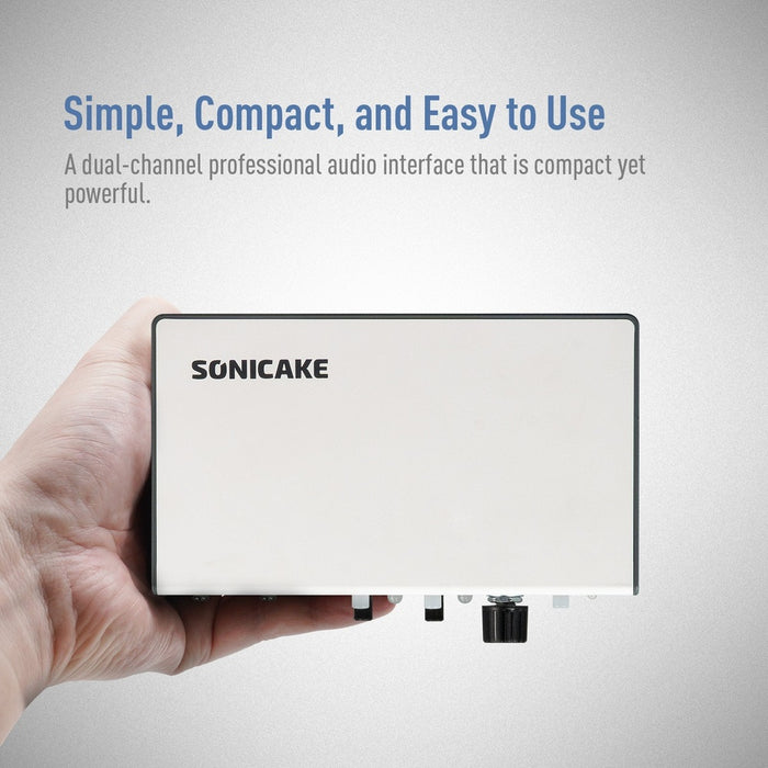 Sonicake - Sonic Cube II - USB-C Audio Interface for Guitarists w Live Stream & Loopback