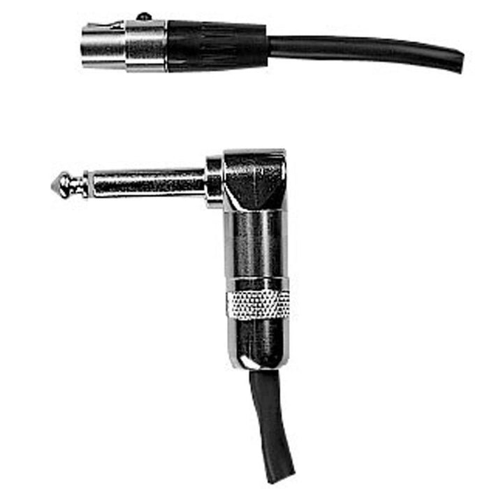 SHURE | WA304 | 1/4" TS to TA4F Cable | Right Angle Instrument Cable for Wireless Bodypack | For U1 UC1 ULX1 UR1 SLXD1 PGX1