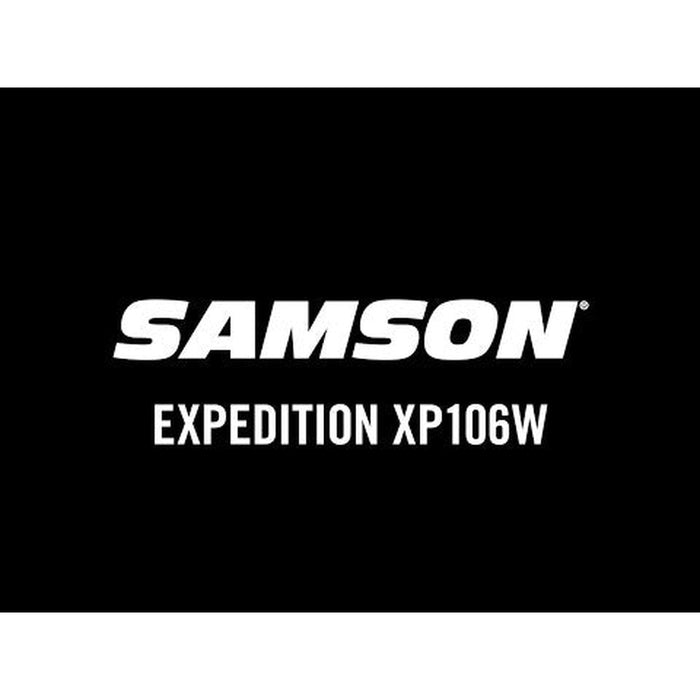 Samson Expedition XP106W Portable PA Speaker 100w w/ Wireless Microphone, Bluetooth & Rechargeable Battery