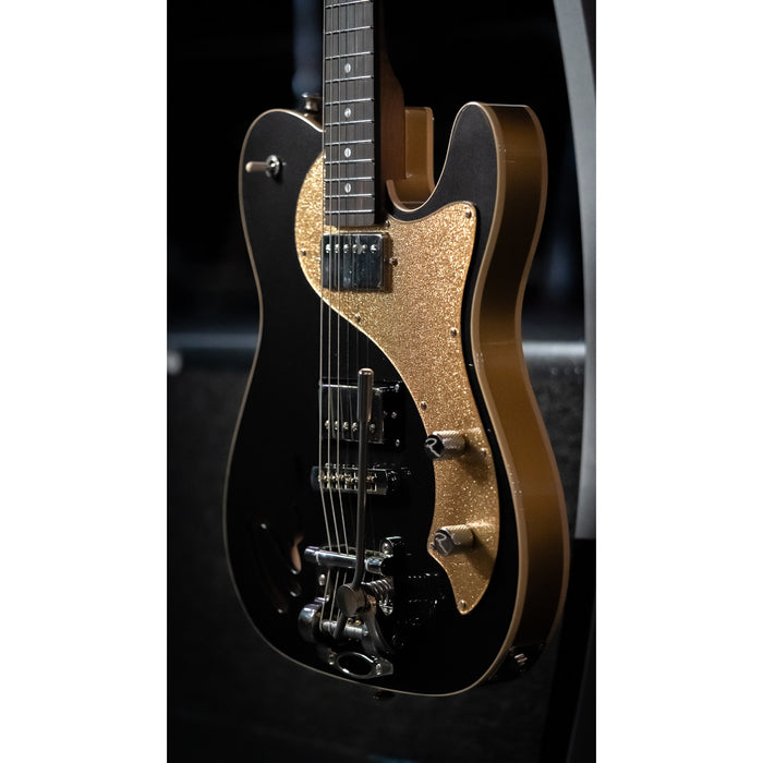 Ricardo Sanchez Guitars | T-RS | T-Style w/ R-Hole | Roasted Maple | Black & Gold