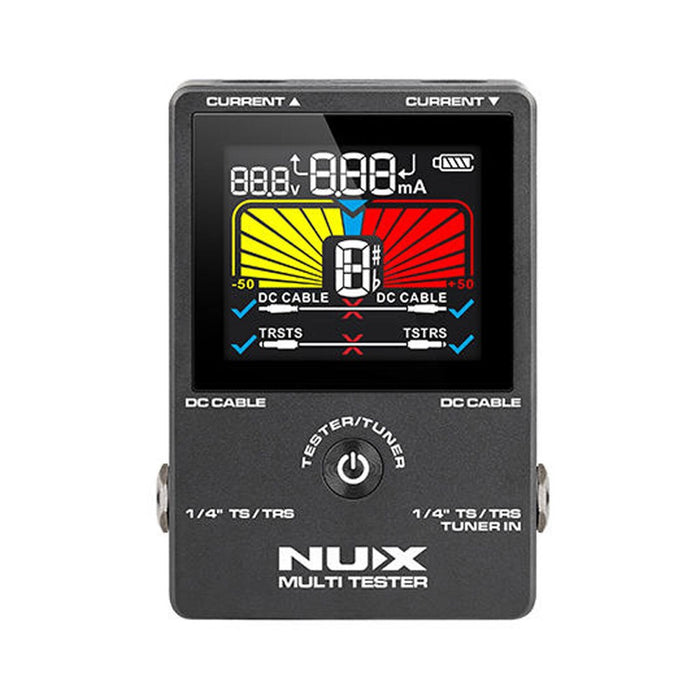 NUX | NMT-1 | Battery Powered Multi Cable Tester | w/ Current & Voltage Meter | w/ Built-in Tuner